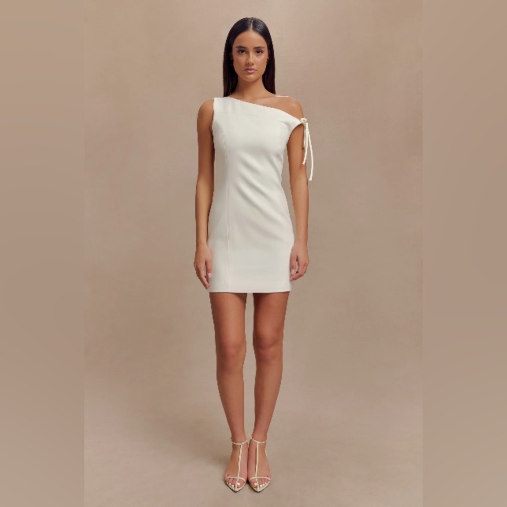 Meshki Suiting Off Shoulder Dress - Ivory size l new with tags